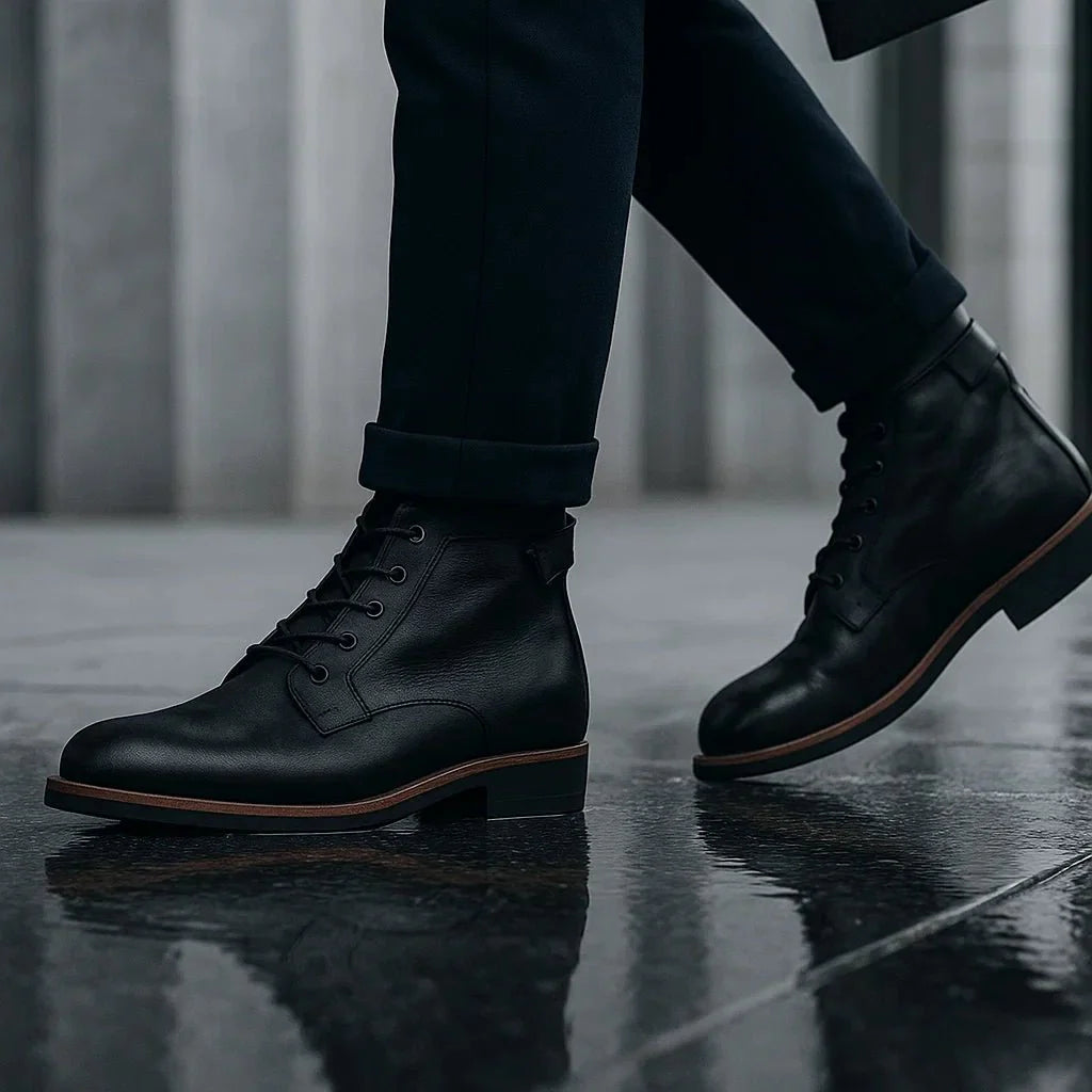 Orthopedic Leather Men's Shoes - Stable - Comfortable - Arch Support