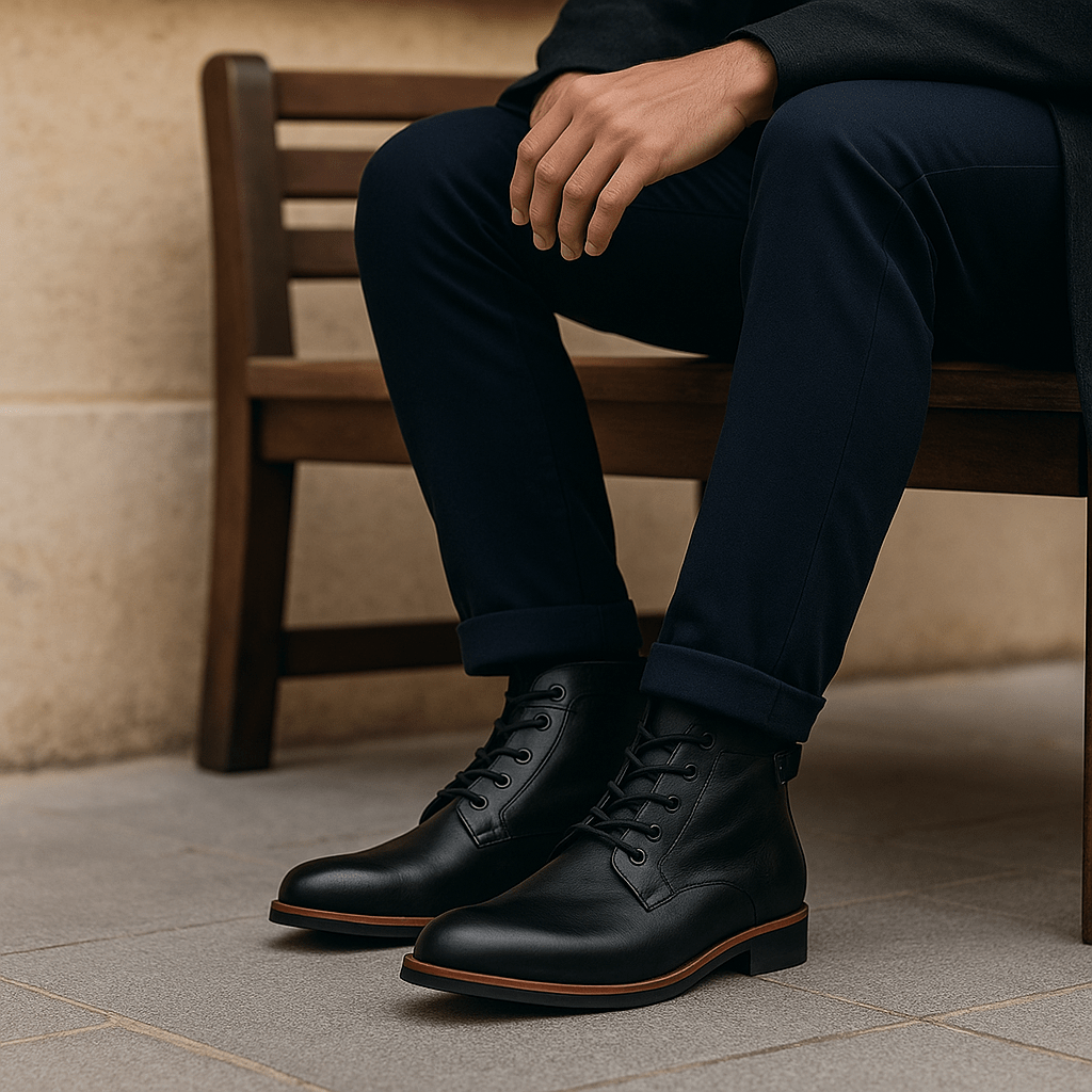 Orthopedic Leather Men's Shoes - Stable - Comfortable - Arch Support