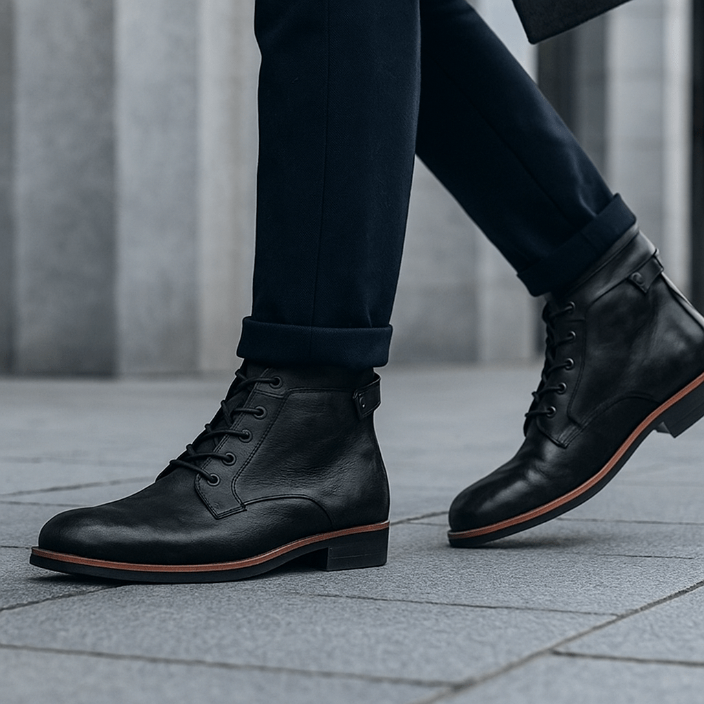 Orthopedic Leather Men's Shoes - Stable - Comfortable - Arch Support