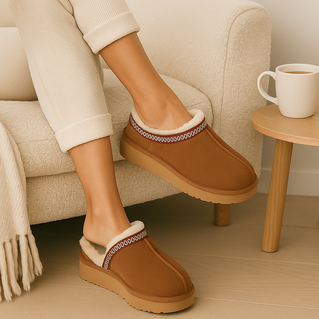 Vera Platform Slippers - Warm - Elegant