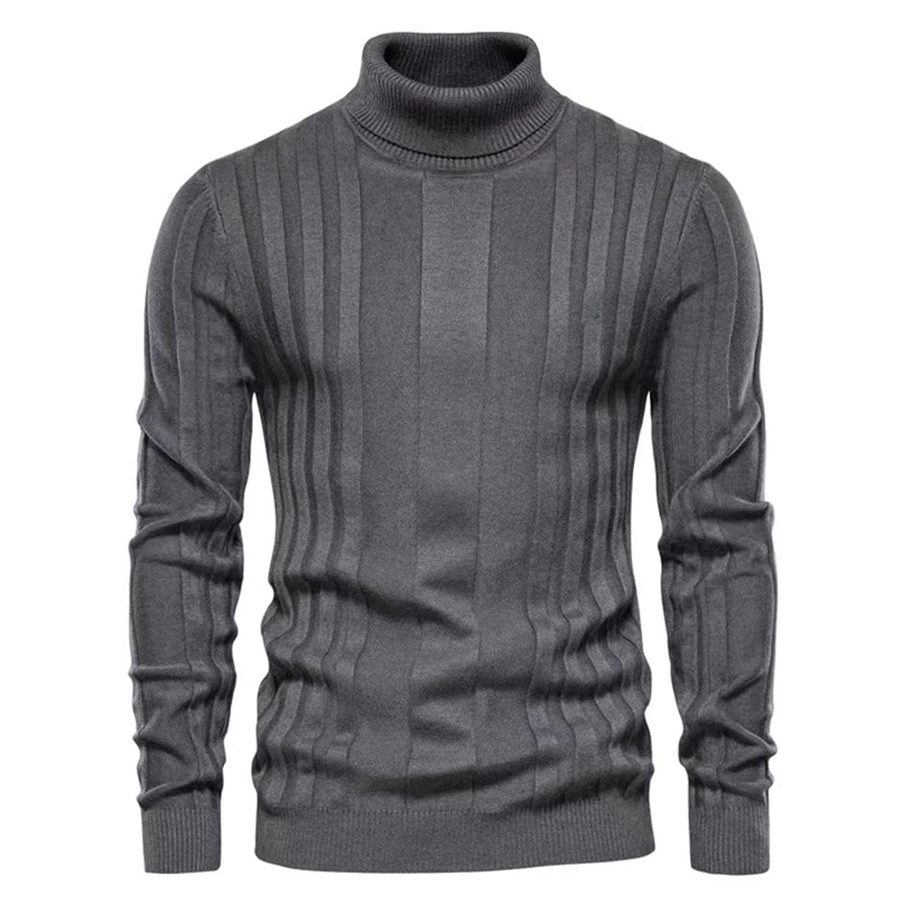 Elegant Men's Turtleneck Sweater - Classic Fit