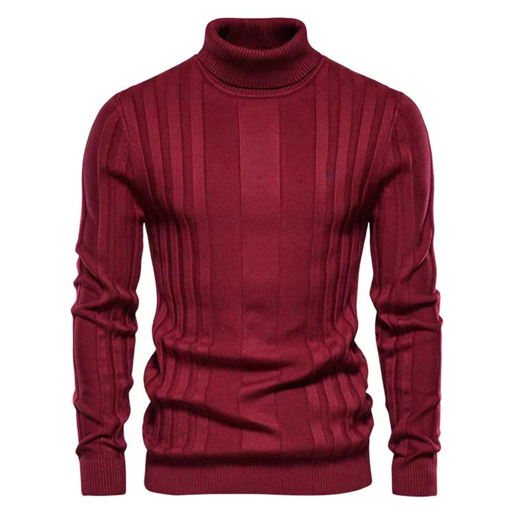 Elegant Men's Turtleneck Sweater - Classic Fit