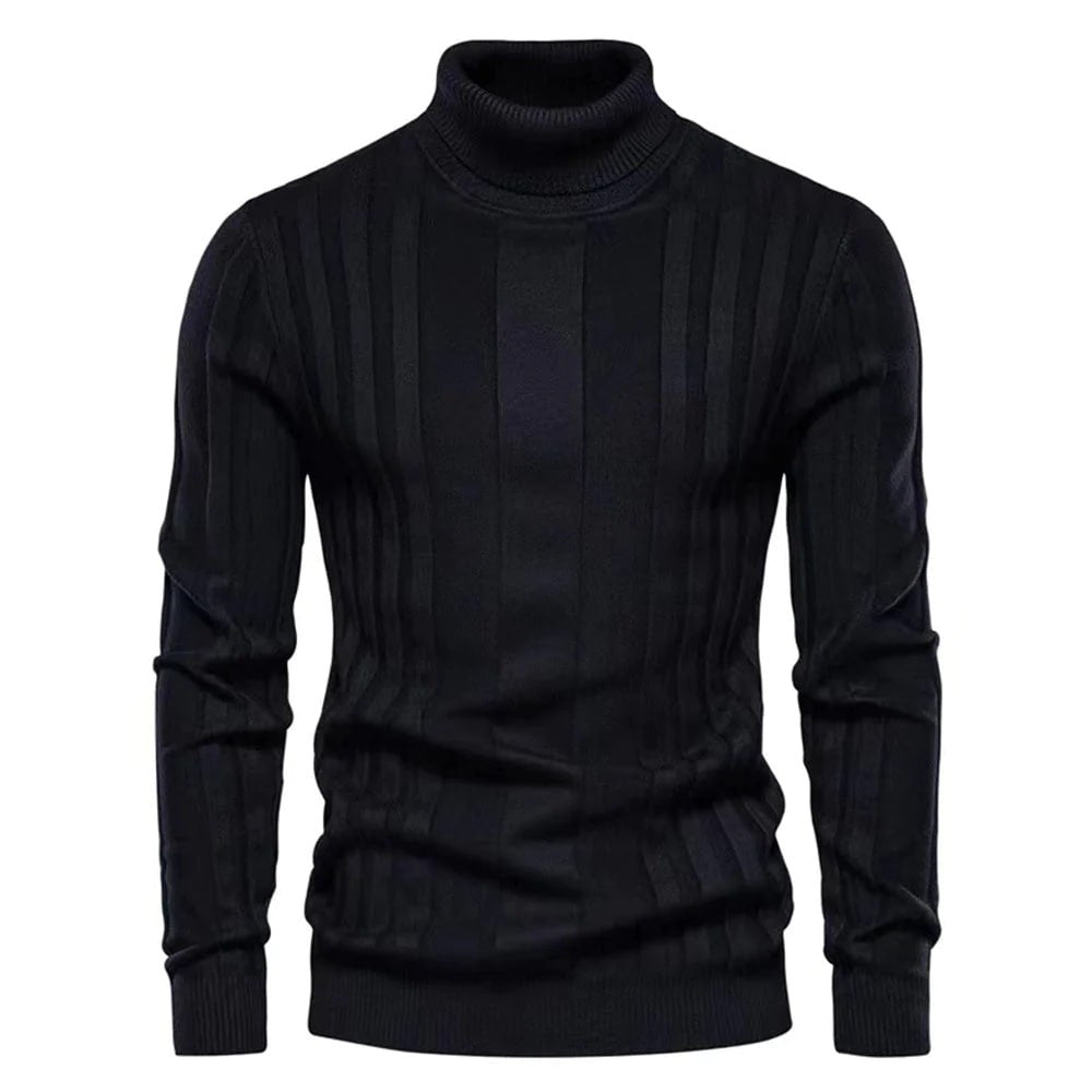 Elegant Men's Turtleneck Sweater - Classic Fit