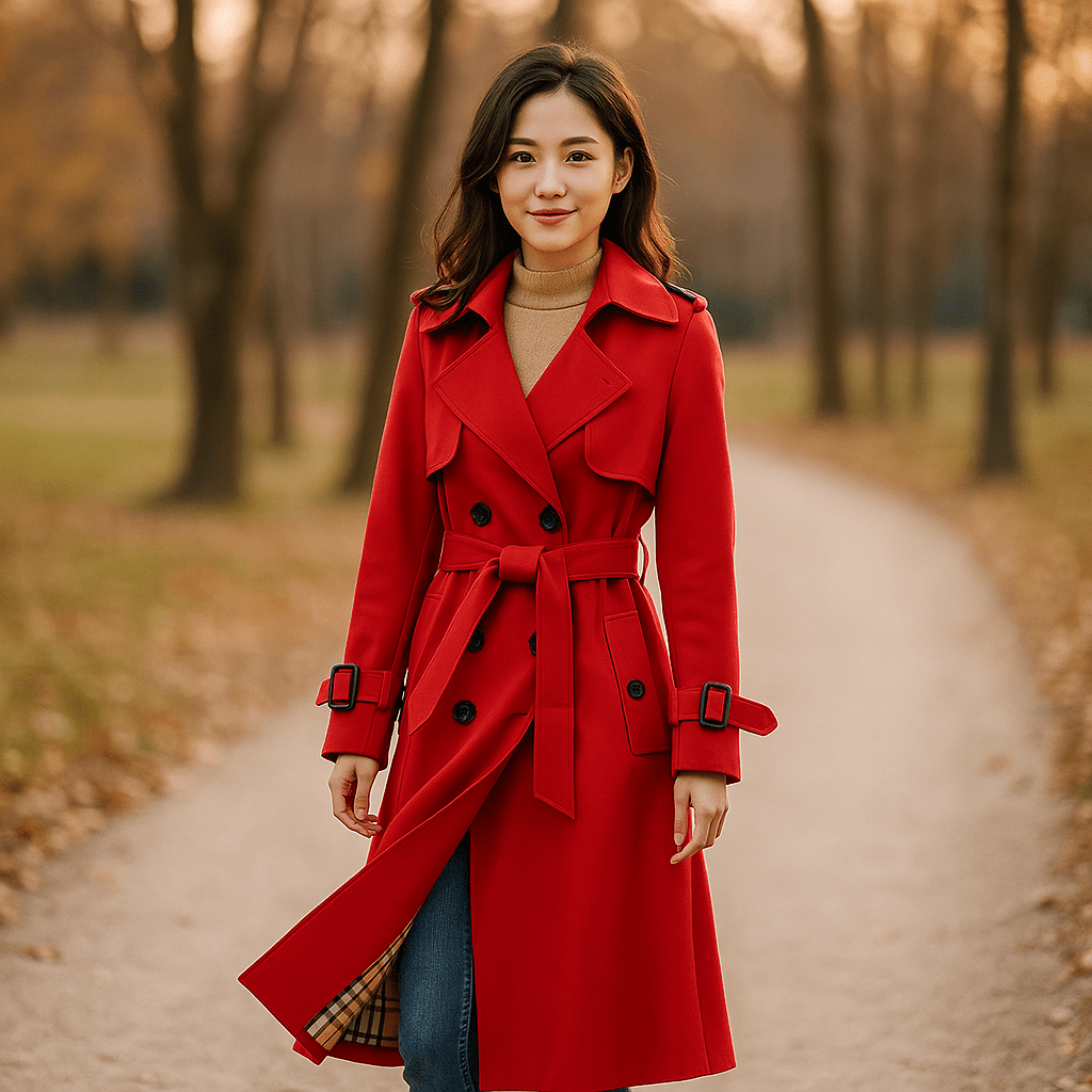 Trench Coat - Double-Breasted - Classic Style