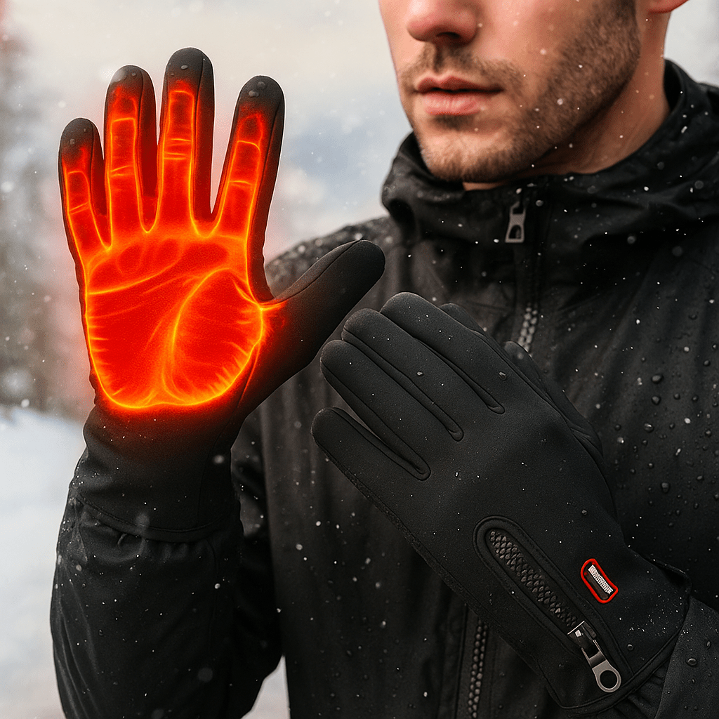 Heated Waterproof Gloves - Touchscreen - Non-Slip