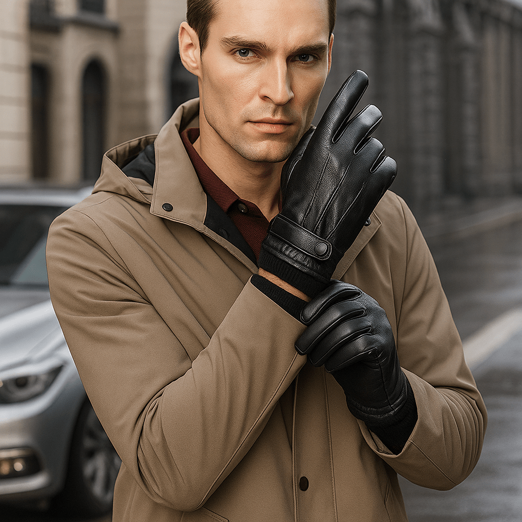 Men's Felix Leather Gloves - Elegant - Warm - Lined