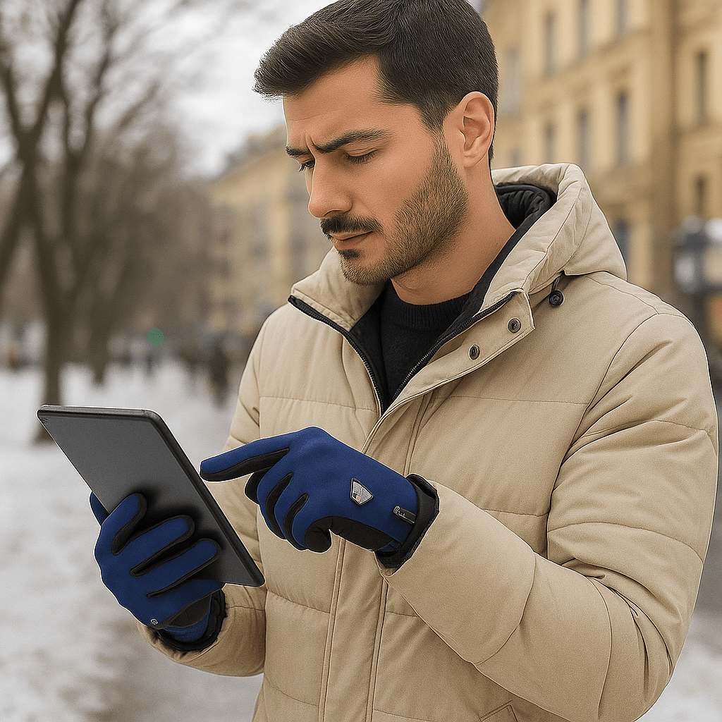 Tech Touch Gloves - Warm Insulated - Waterproof - Touchscreen Compatible