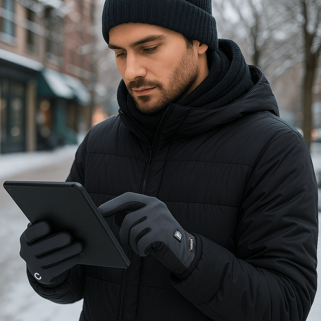 Tech Touch Gloves - Warm Insulated - Waterproof - Touchscreen Compatible