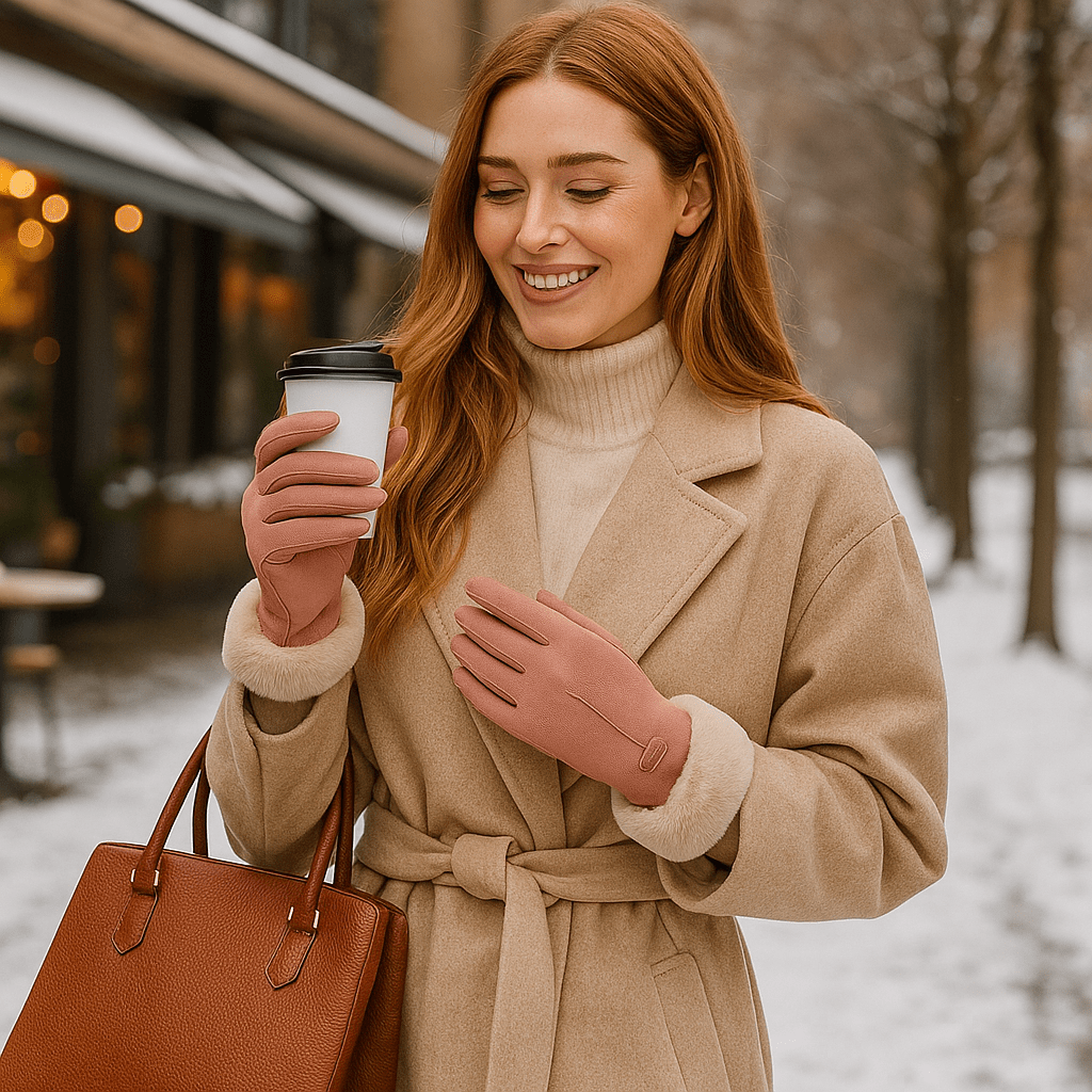 Winter Gloves - Faux Fur Lined - Elegant Warmth