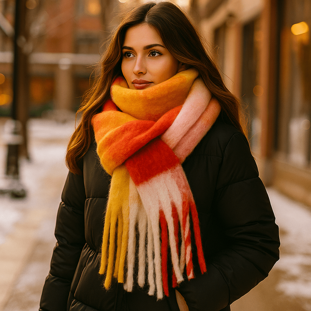 Scarvello - Thick Colourful Wool Scarf - Chunky Winter Wrap