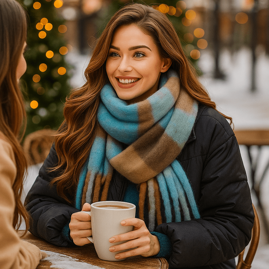 Scarvello - Thick Colourful Wool Scarf - Chunky Winter Wrap