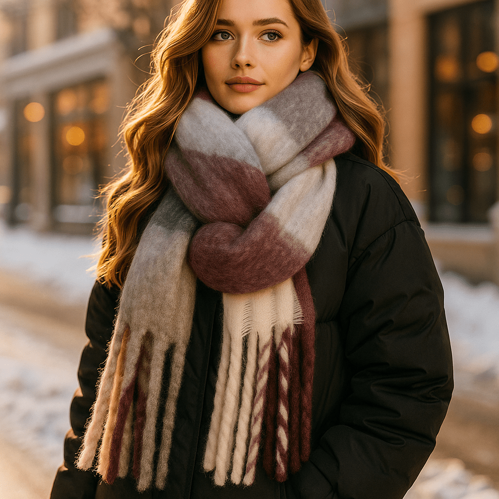 Scarvello - Thick Colourful Wool Scarf - Chunky Winter Wrap