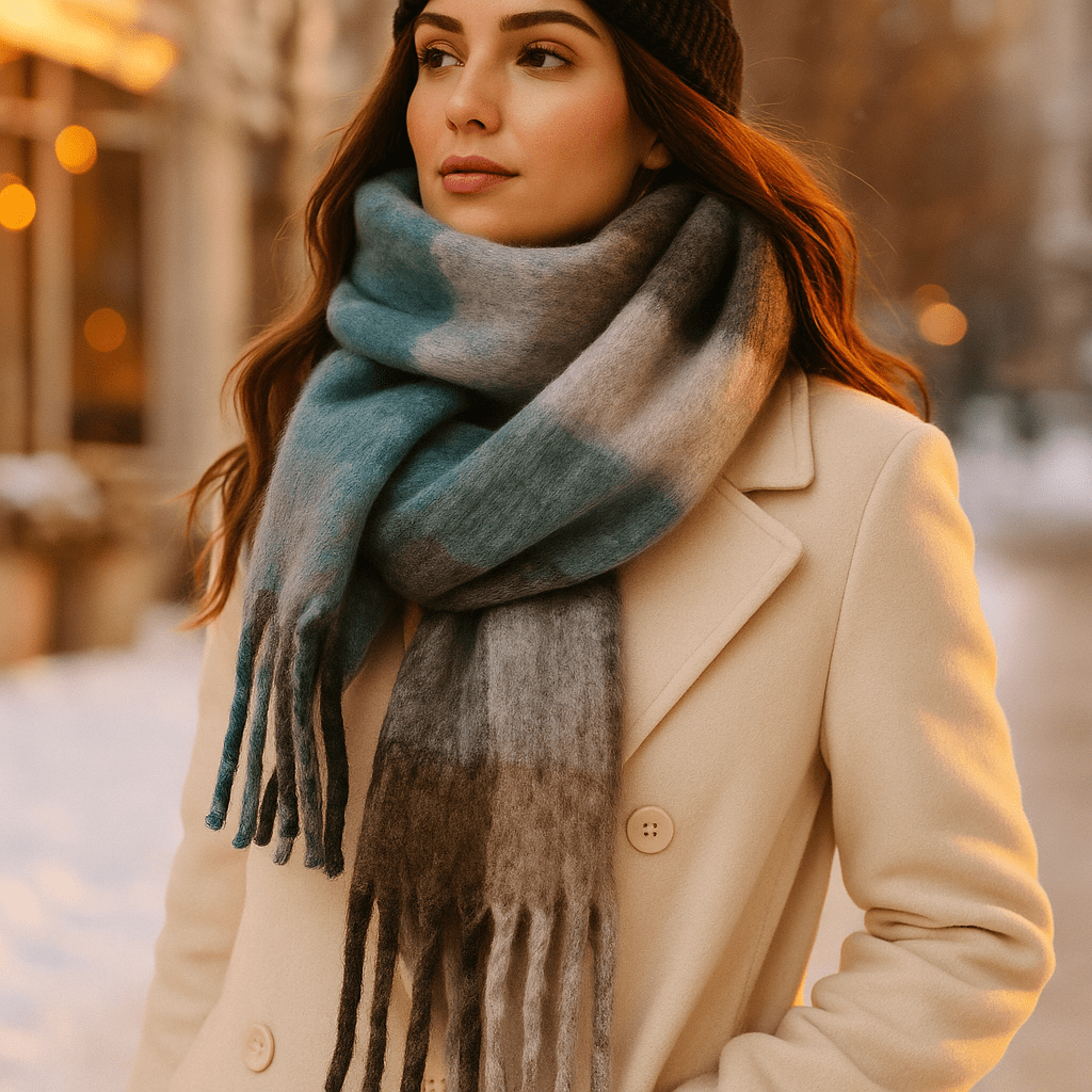 Scarvello - Thick Colourful Wool Scarf - Chunky Winter Wrap