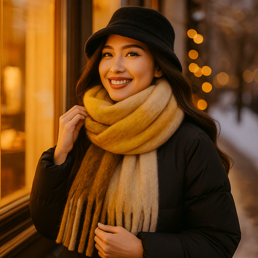 Scarvello - Thick Colourful Wool Scarf - Chunky Winter Wrap