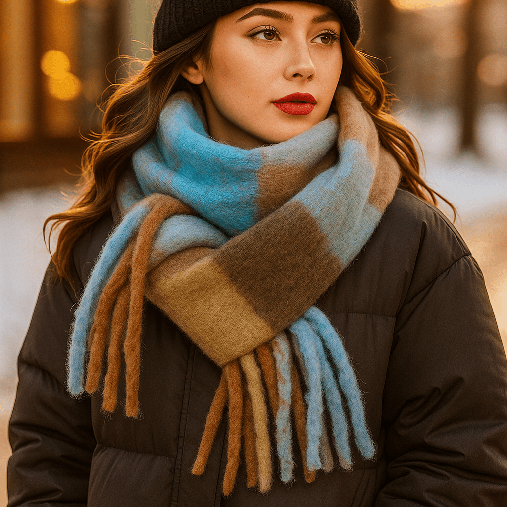 Scarvello - Thick Colourful Wool Scarf - Chunky Winter Wrap