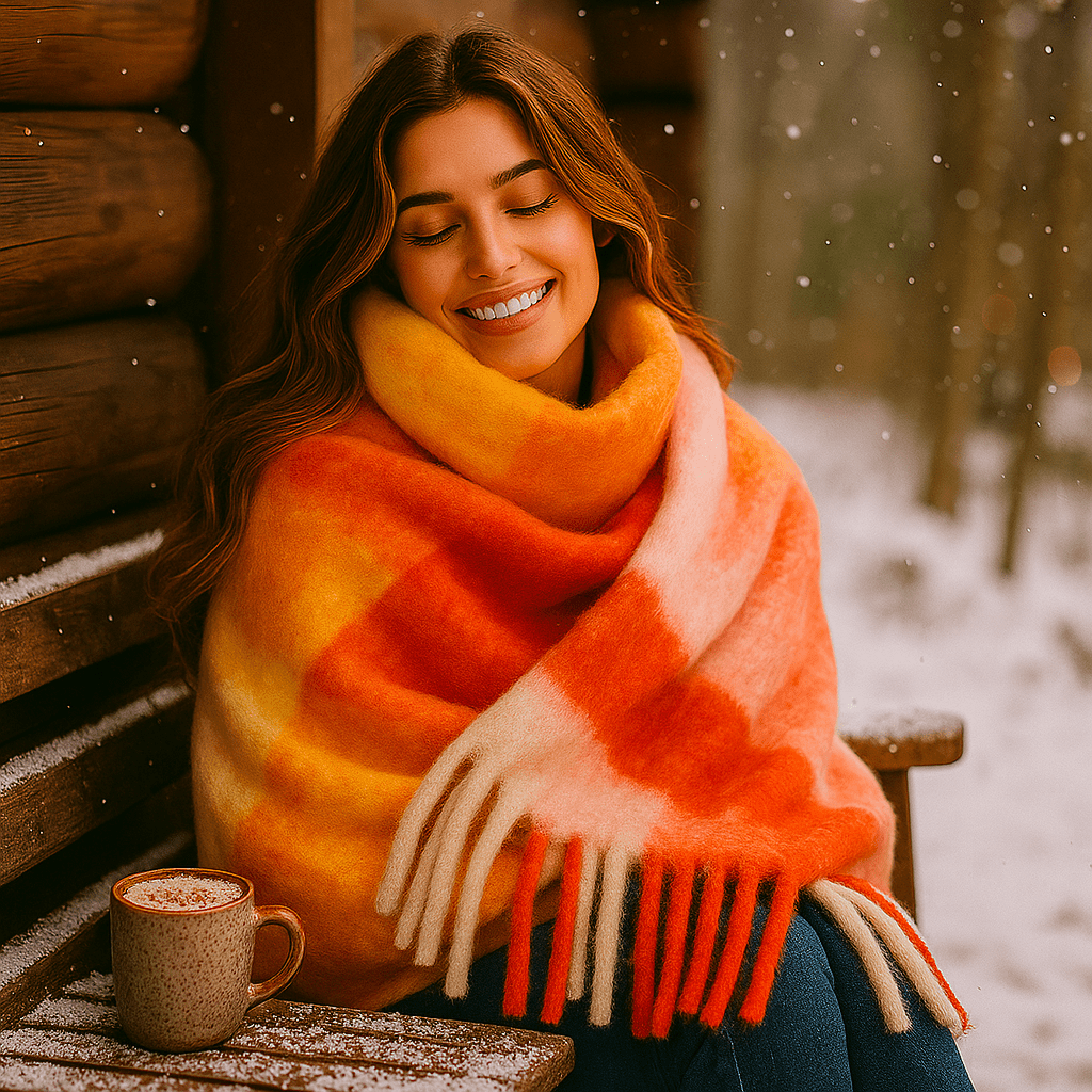 Scarvello - Thick Colourful Wool Scarf - Chunky Winter Wrap