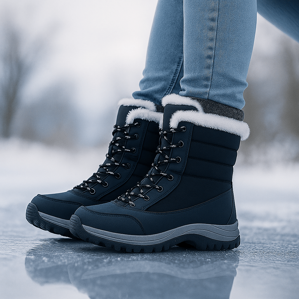 Women's Waterproof Insulated Snow Boots - Fur-Lined - Non-Slip Grip