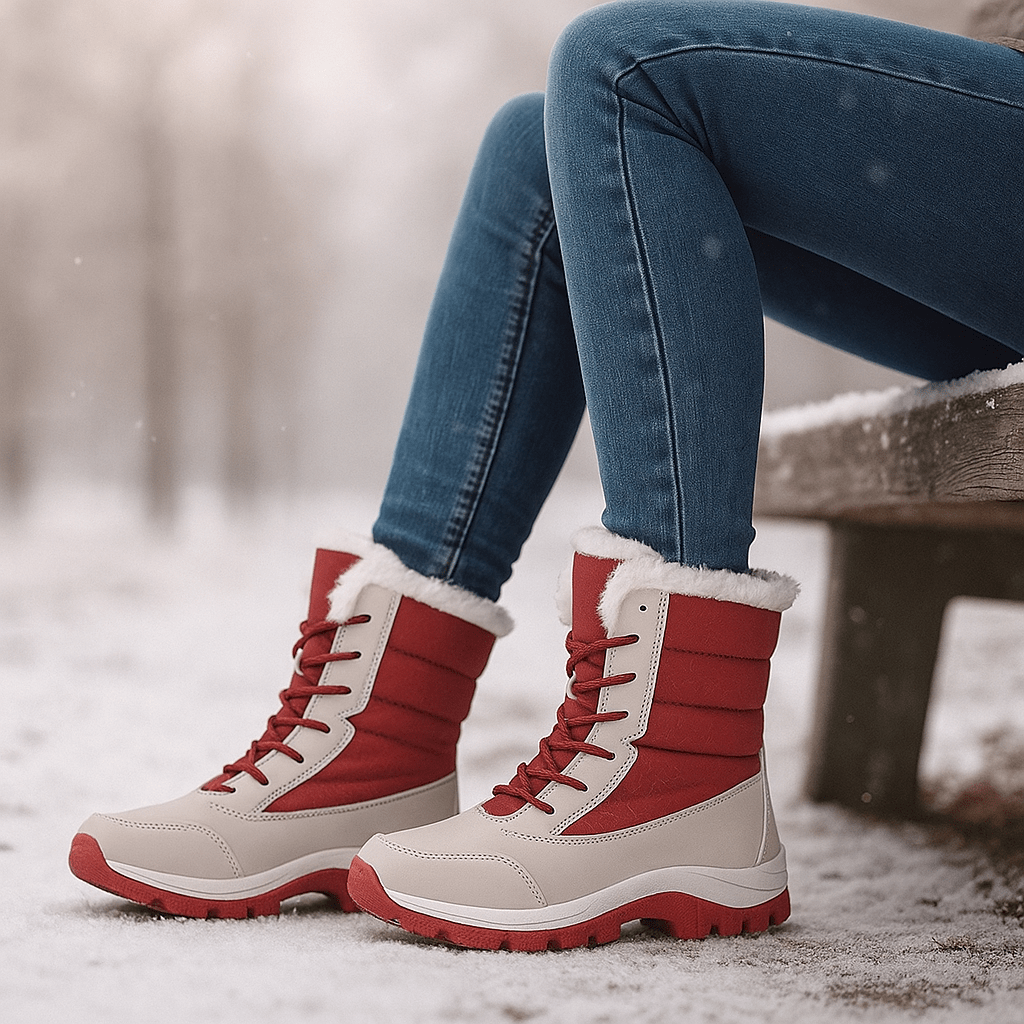 Women's Waterproof Insulated Snow Boots - Fur-Lined - Non-Slip Grip