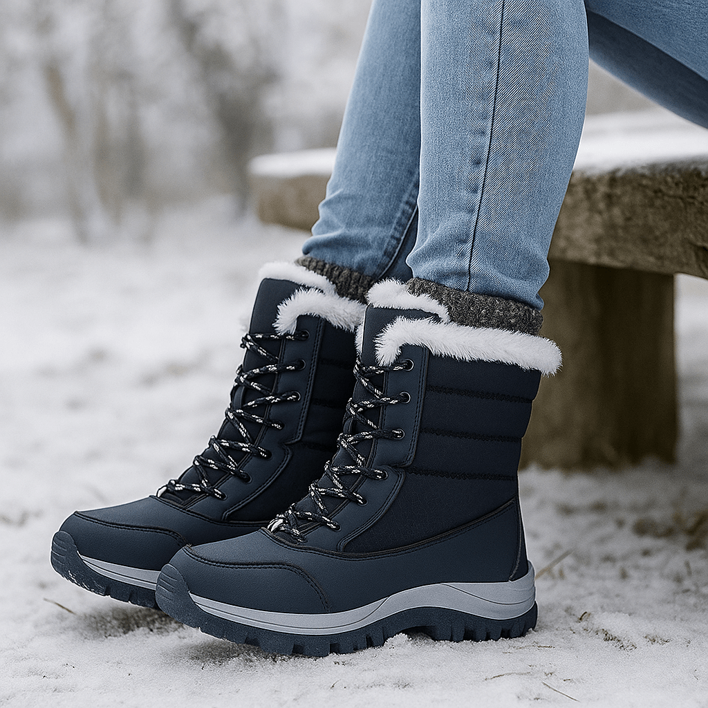 Women's Waterproof Insulated Snow Boots - Fur-Lined - Non-Slip Grip