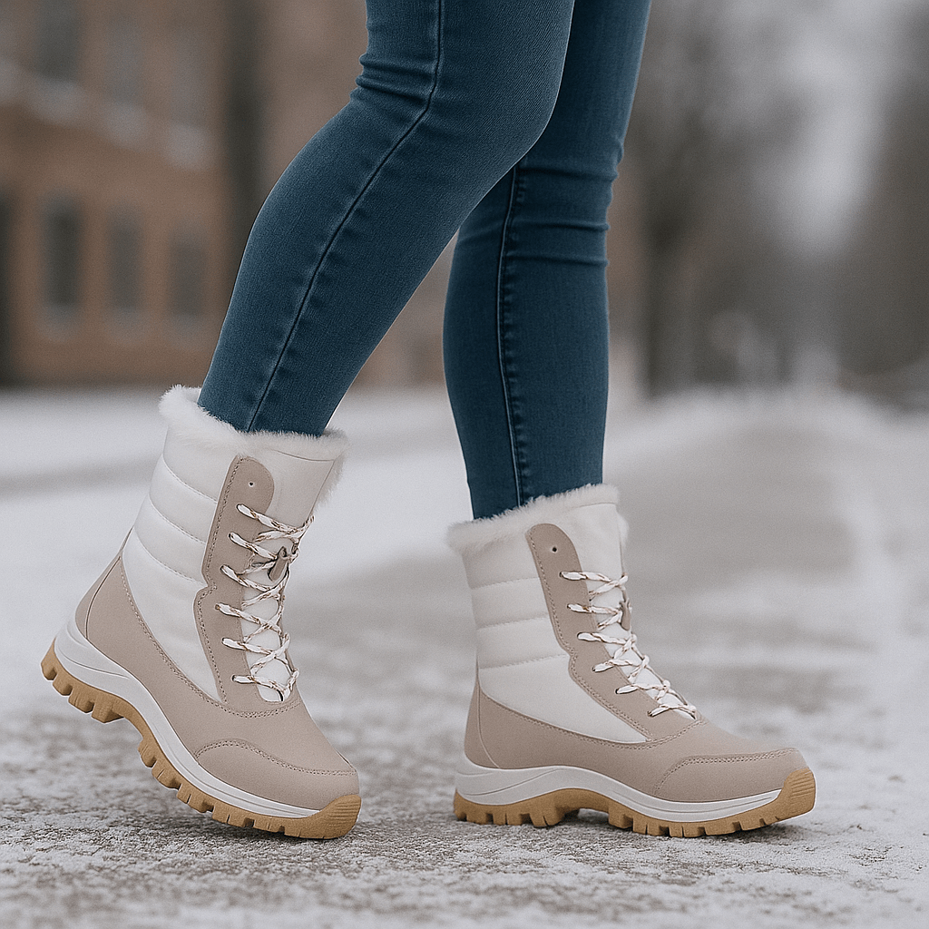 Women's Waterproof Insulated Snow Boots - Fur-Lined - Non-Slip Grip