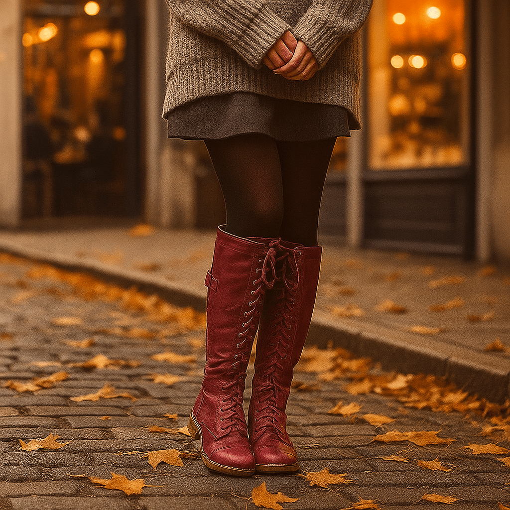 Soraya - Women's Leather - Knee-High Ankle Boots