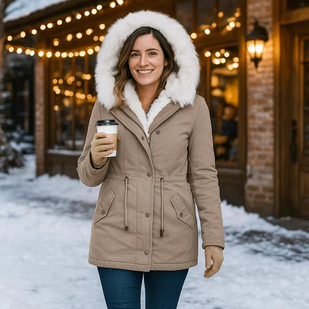 Stilla Elegant Winter Jacket - Hood - Buttons - Warm - Stylish