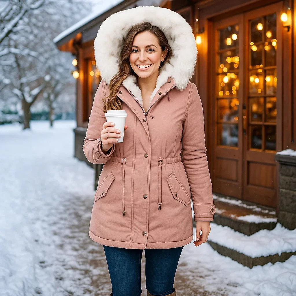 Stilla Elegant Winter Jacket - Hood - Buttons - Warm - Stylish