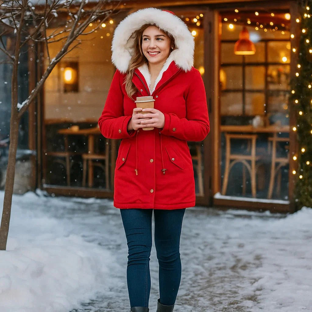 Stilla Elegant Winter Jacket - Hood - Buttons - Warm - Stylish