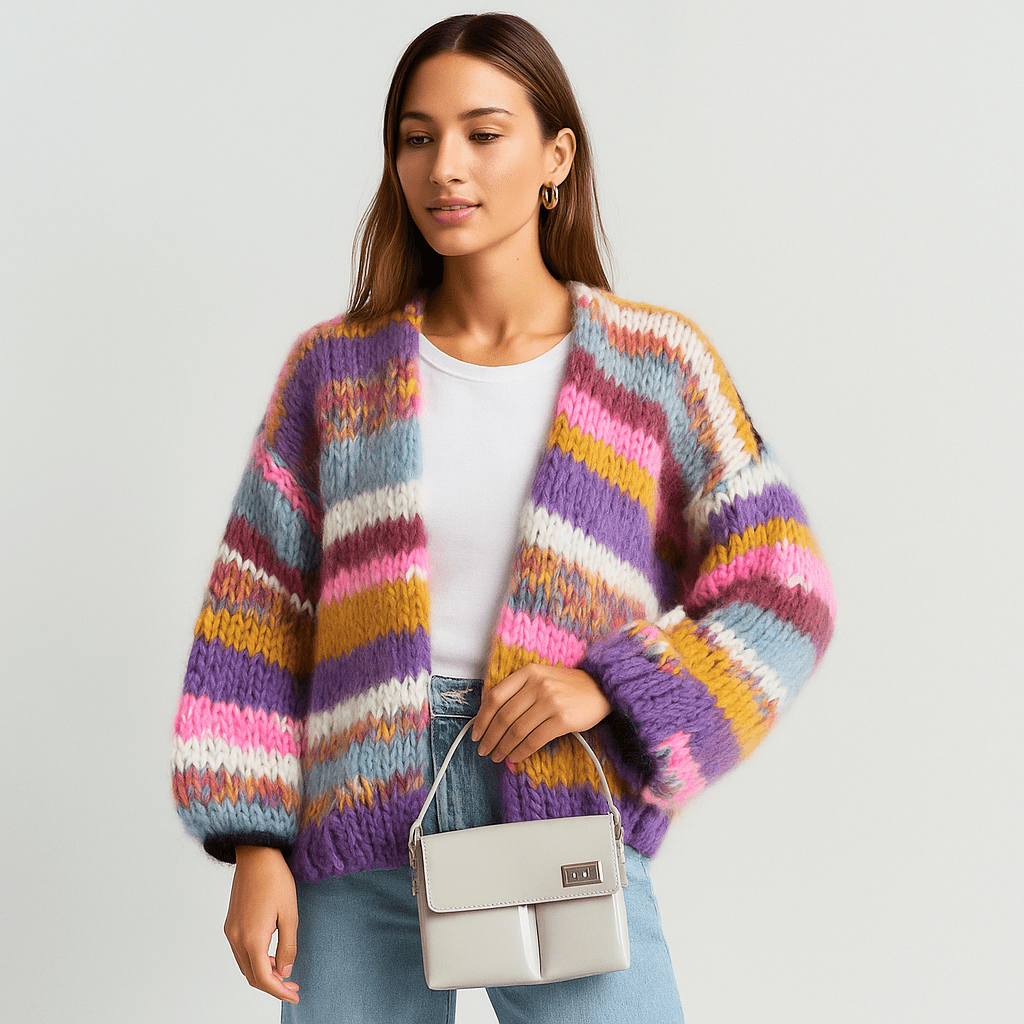 Stilla Multicolour Cardigan - Soft Comfort - Stylish Snug Fit