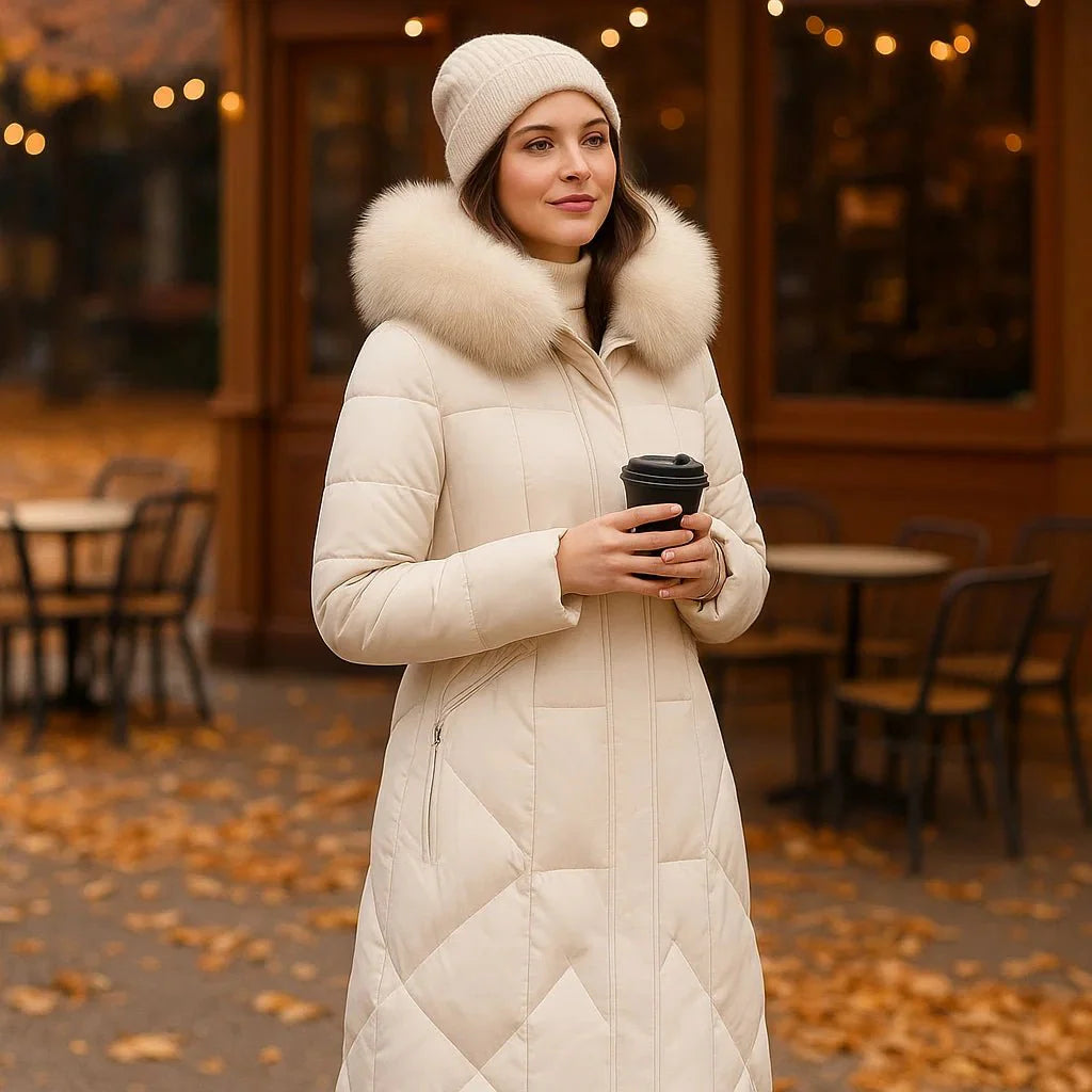 Stylish Winter Coat with Fur Hood