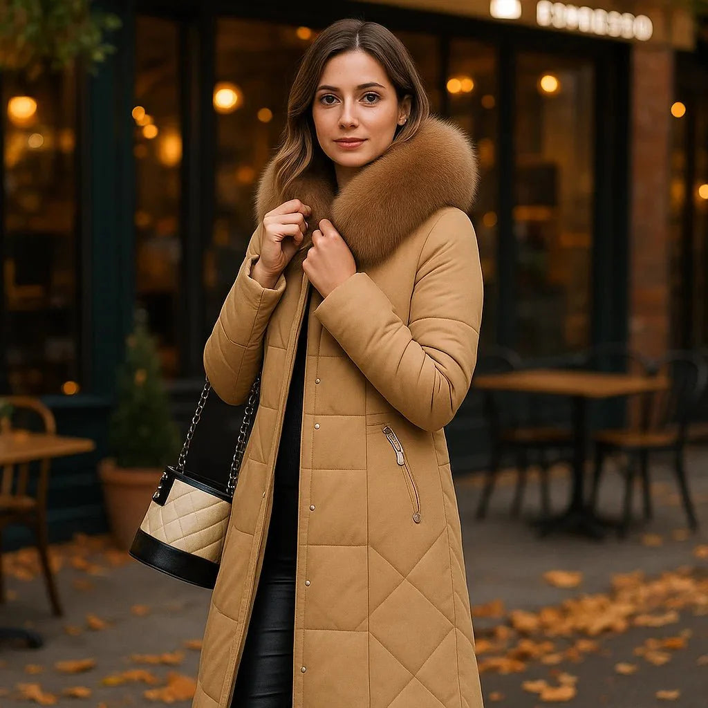 Stylish Winter Coat with Fur Hood