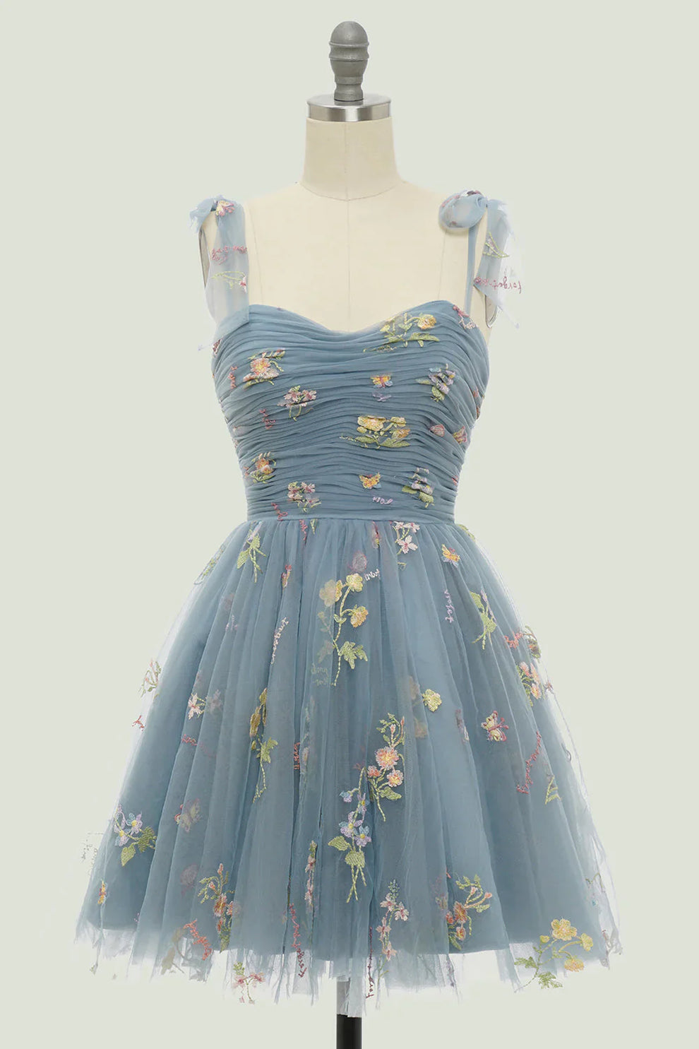 Suzy - Tulle Prom Dress - Floral Embroidery