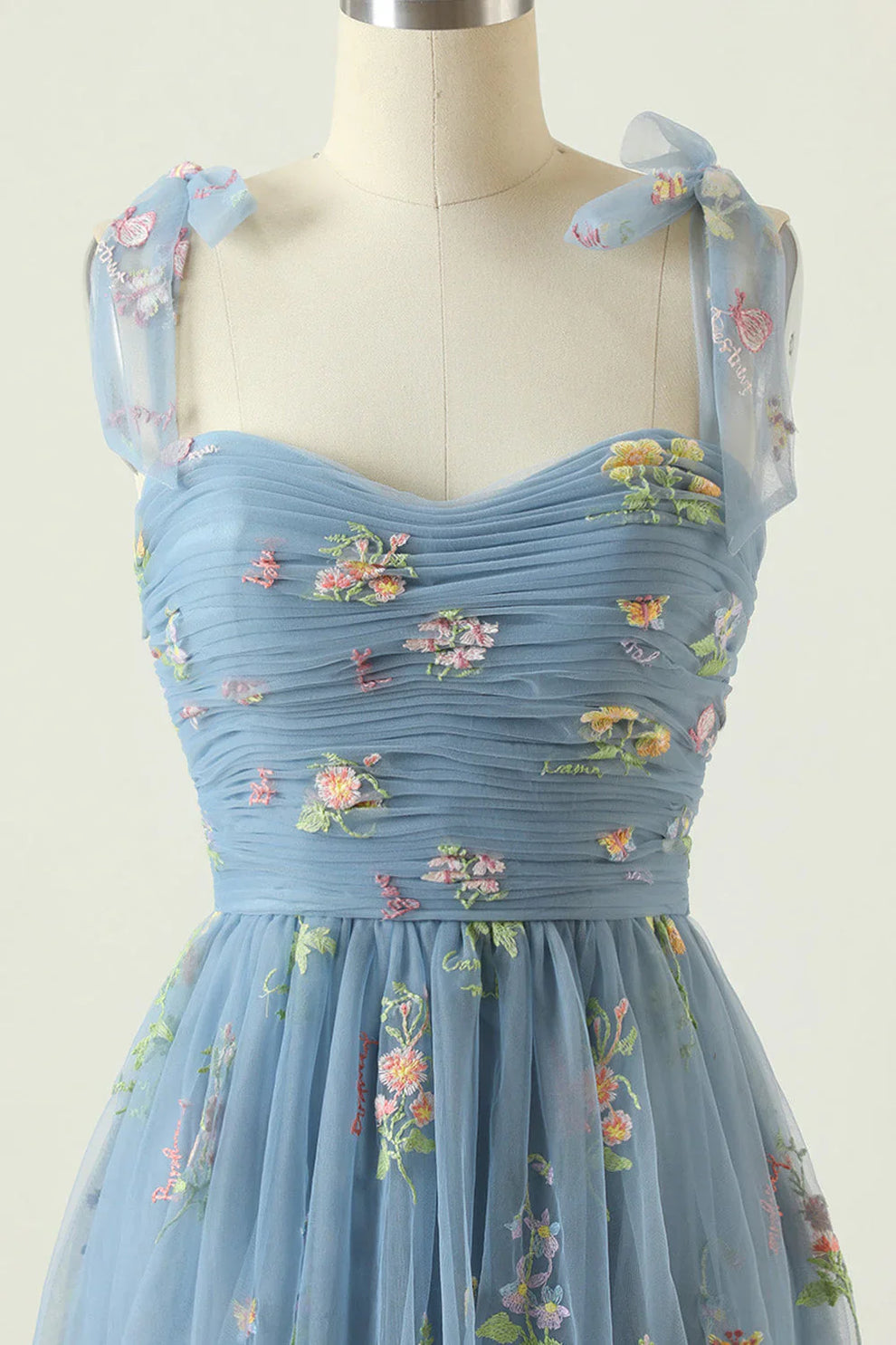 Suzy - Tulle Prom Dress - Floral Embroidery