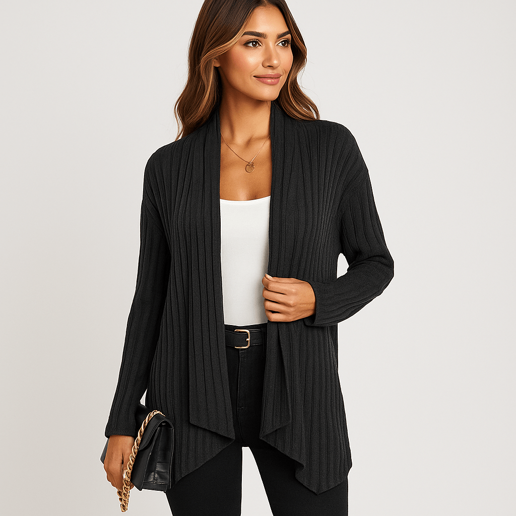 Open-Cut Cardigan Sweater - Breathable Texture - Lightweight Comfort