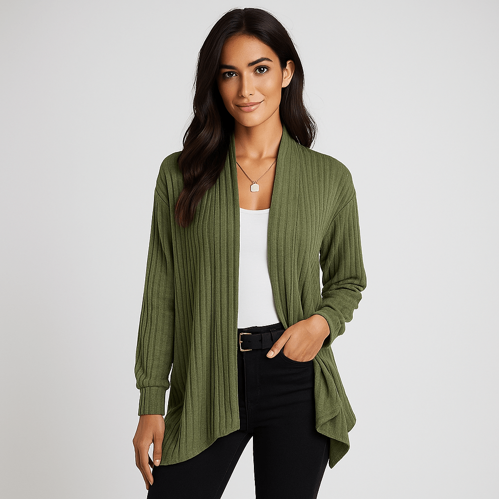 Open-Cut Cardigan Sweater - Breathable Texture - Lightweight Comfort