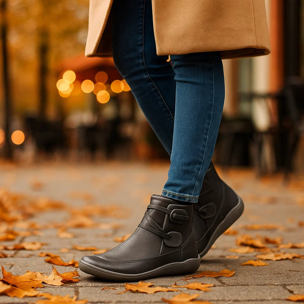 Vivano - Orthopedic Leather Ankle Boots - Women's Support