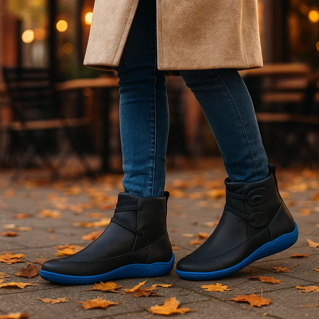 Vivano - Orthopedic Leather Ankle Boots - Women's Support