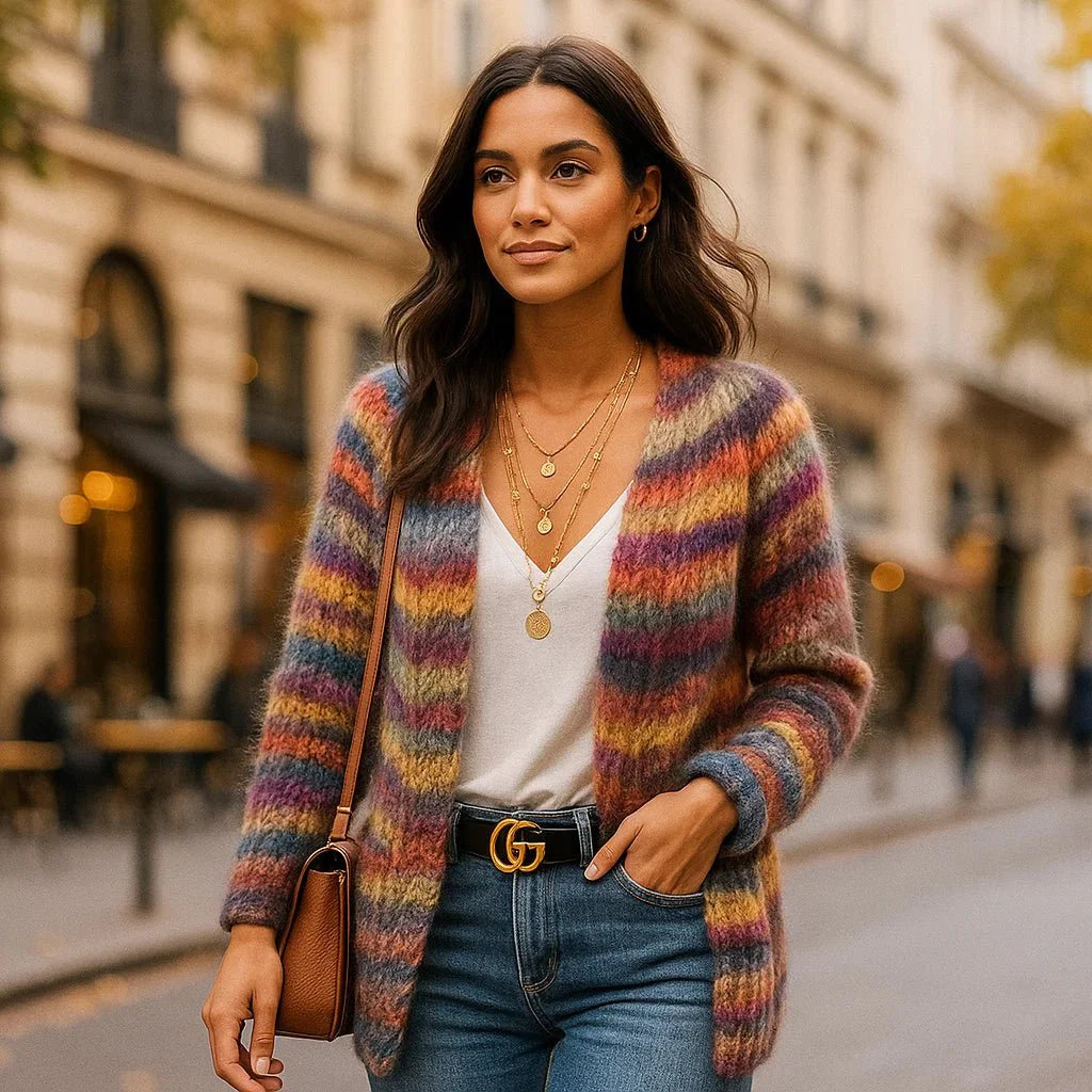 Women's - Multicoloured - Cashmere - Cardigan