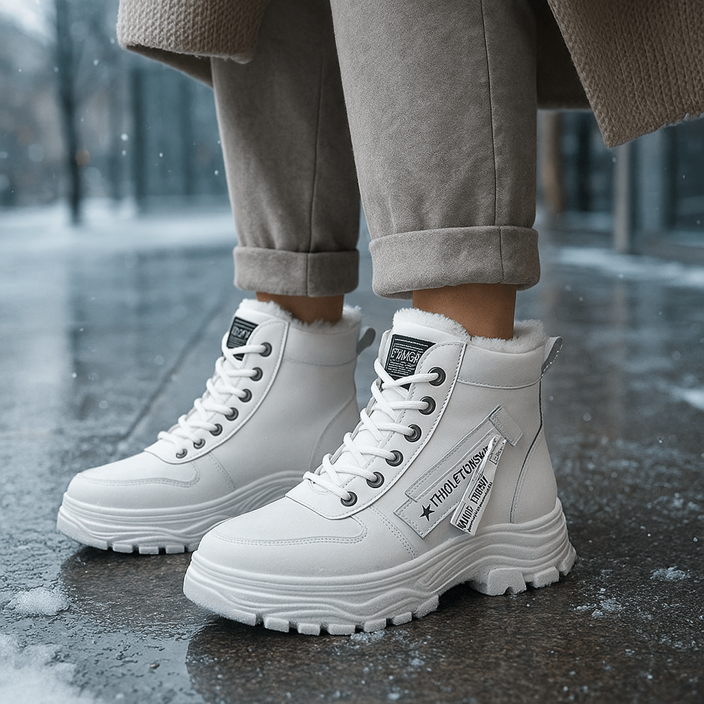 Waterproof Winter Ankle Boots - Fleece Lined - Warm Comfort