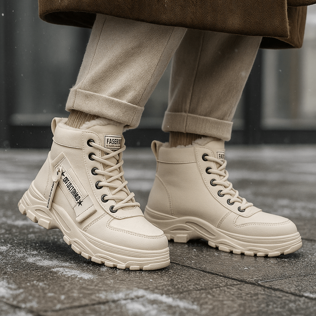 Waterproof Winter Ankle Boots - Fleece Lined - Warm Comfort