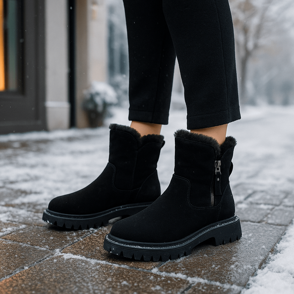 Waterproof Winter Ankle Boots - Insulated Comfort - Superior Grip