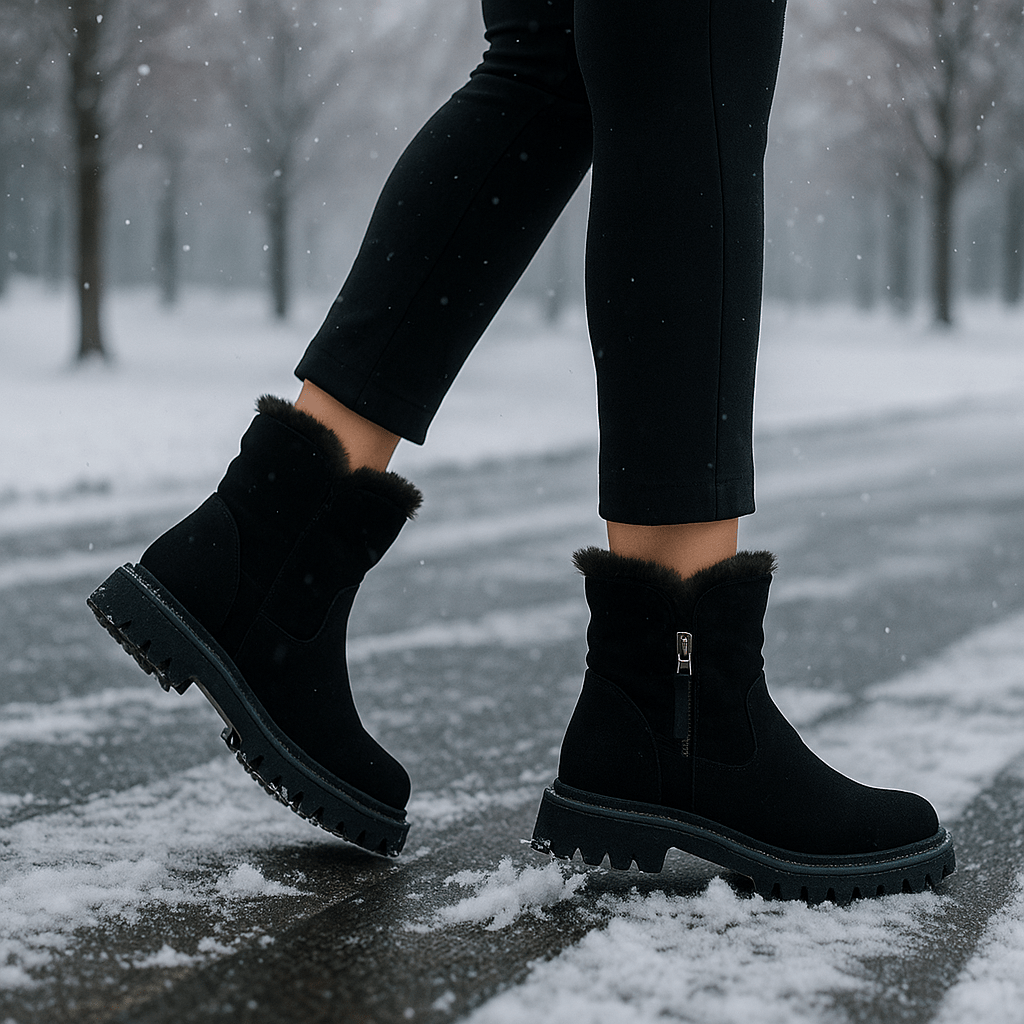 Waterproof Winter Ankle Boots - Insulated Comfort - Superior Grip