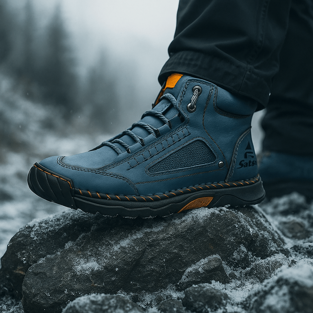 Waterproof Men's Ankle Boots - Non-Slip Sole - Rugged Grip