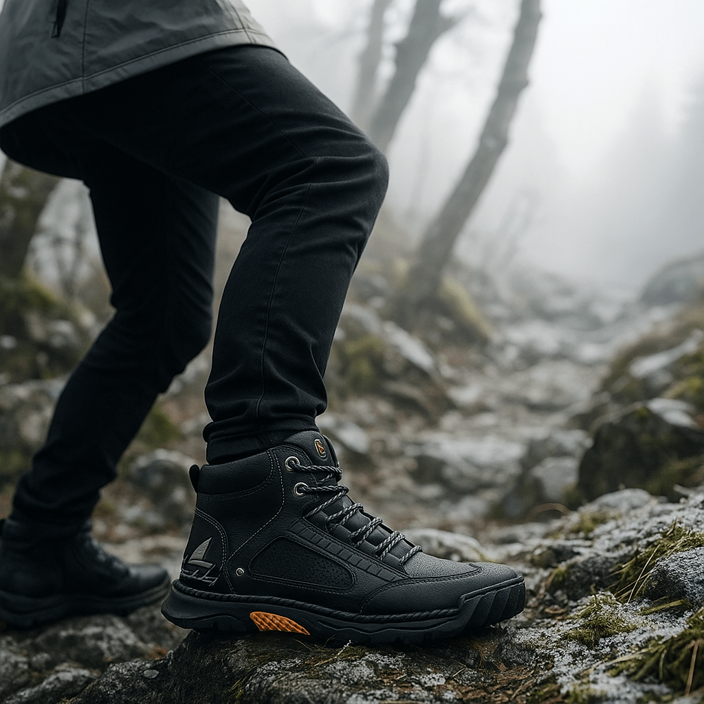 Waterproof Men's Ankle Boots - Non-Slip Sole - Rugged Grip