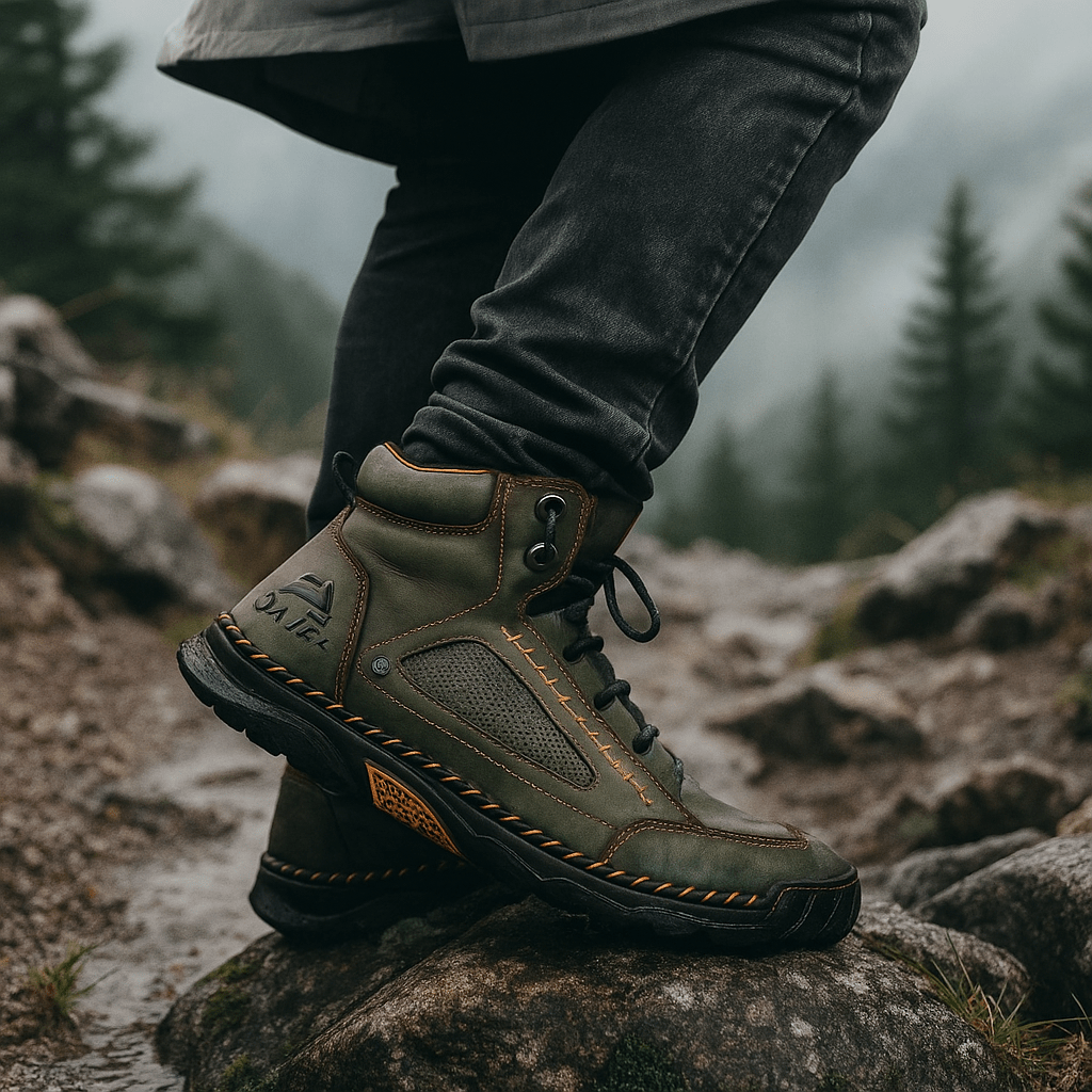 Waterproof Men's Ankle Boots - Non-Slip Sole - Rugged Grip