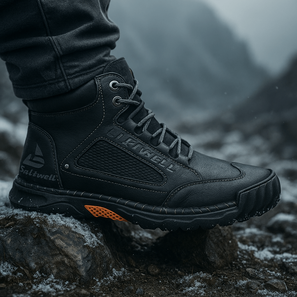 Waterproof Men's Ankle Boots - Non-Slip Sole - Rugged Grip