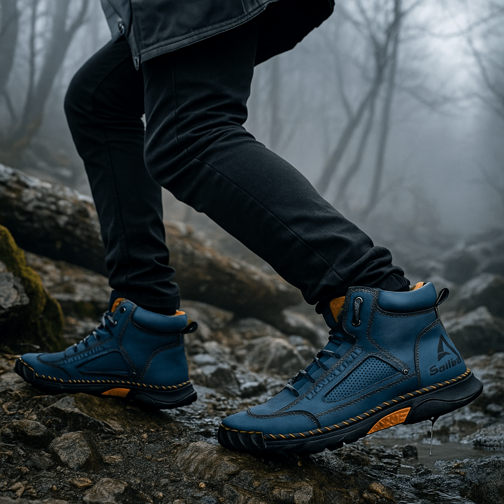 Waterproof Men's Ankle Boots - Non-Slip Sole - Rugged Grip