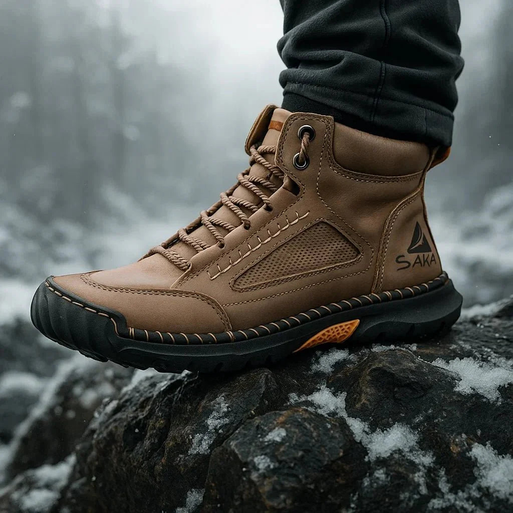 Waterproof Men's Ankle Boots - Non-Slip Sole - Rugged Grip