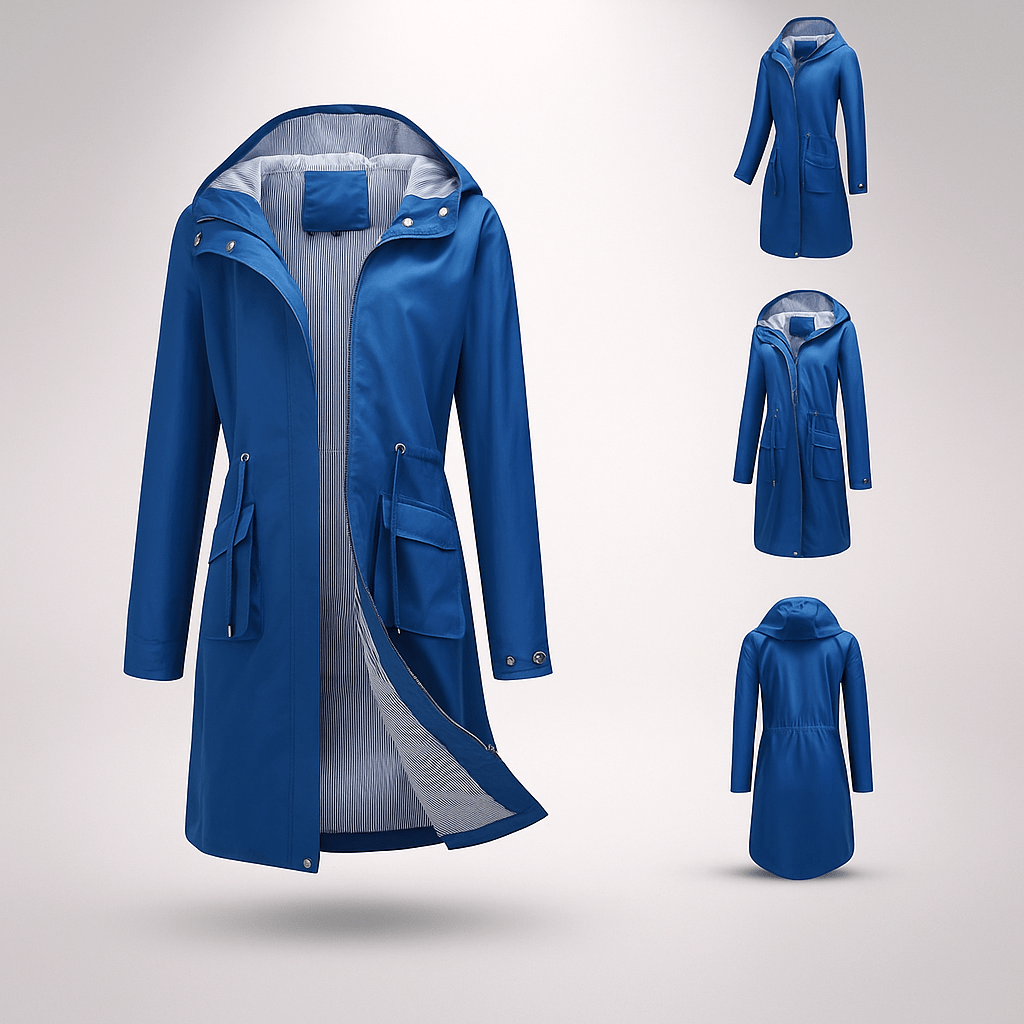 Waterproof Trench Coat - Knee-Length - Stylish Protection