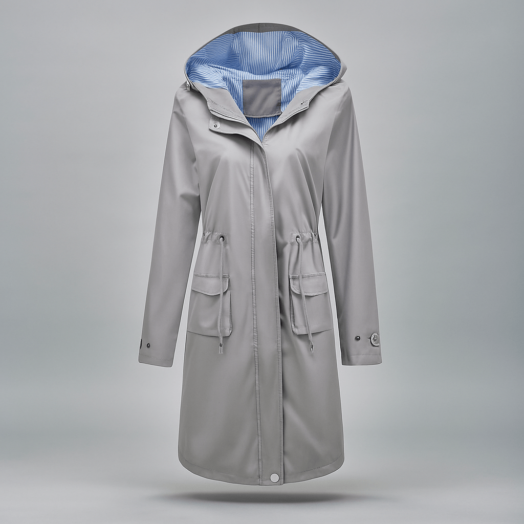 Waterproof Trench Coat - Knee-Length - Stylish Protection